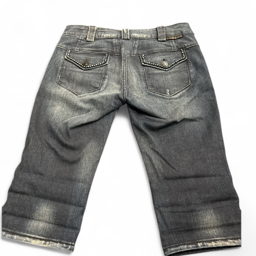 🟠 Vigoss Dark Denim Wash Cropped Jeans Size 7/8 - Picture 5 of 5